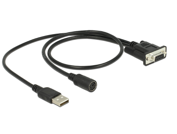 Navilock Anschlusskabel MD6 Seriell > D-SUB 9 Seriell für GNSS Empfänger Stromversorgung über USB
