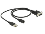 Navilock Anschlusskabel MD6 Seriell > D-SUB 9 Seriell für GNSS Empfänger Stromversorgung über USB
