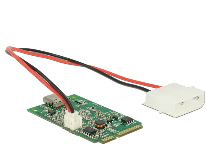 Delock Mini PCIe I/O PCIe full size 1 x USB Type-C™ 3.1 Gen 2 Buchse