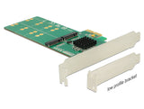 Delock PCI Express x2 Karte > 4 x intern M.2 Key B - Low Profile Formfaktor