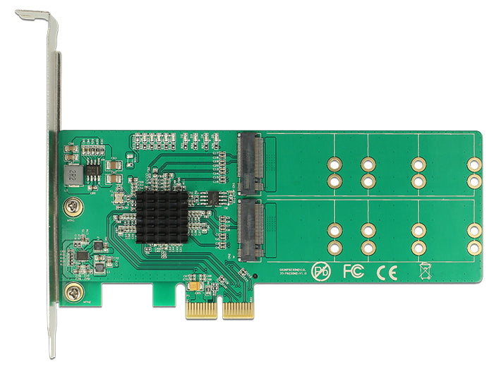 Delock PCI Express x2 Karte > 4 x intern M.2 Key B - Low Profile Formfaktor