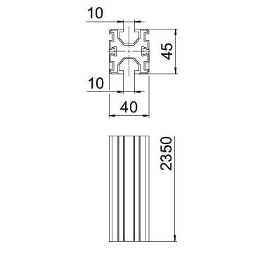 BETTERMANN PV-Montageprofil 2350m si Alu TP 45 2350 ALU 40x45mm