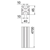 BETTERMANN PV-Montageprofil 4700m sw Alu TP 45 4700 ALU S 40x45mm