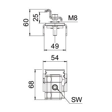BETTERMANN PV-Endklemme VA 20mm KLE 20 A2 60x54x68,5mm