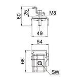 BETTERMANN PV-Endklemme VA 20mm KLE 20 A2 60x54x68,5mm