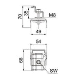 BETTERMANN PV-Endklemme VA 30mm KLE 30 A2 70x54x68,5mm