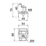 BETTERMANN PV-Endklemme VA 35mm KLE 35 A2 75x54x68,5mm