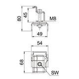 BETTERMANN PV-Endklemme VA 40mm KLE 40 A2 80x54x68,5mm
