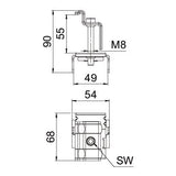 BETTERMANN PV-Endklemme VA 50mm KLE 50 A2 90x58x68,5mm