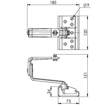 BETTERMANN PV-Dachhaken VA f.Schrägd DHU T A2 120x75mm