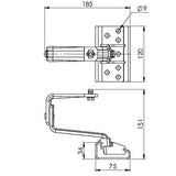 BETTERMANN PV-Dachhaken VA f.Schrägd DHU T A2 120x75mm
