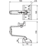BETTERMANN PV-Dachhaken VA f.Schrägd DHU A2 120x75mm