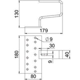 BETTERMANN PV-Dachhaken VA f.Schrägd DHS A2 180x80mm