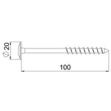 BETTERMANN Tellerkopfschraube TX VA Edst TKS 8x100 A2 5,2x100mm L100mm unbeh