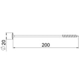 BETTERMANN Tellerkopfschraube TX T40 VA TKS 8x200 A2 5,2x200mm L200mm unbeh