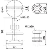 BETTERMANN Maschinenschraube/Bolzen V5A SVLB m.Mutter m.Scheibe