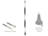 Delock TETRA Antenne 450 - 470 MHz M6 Innengewinde 5 dBi 36,6 cm omnidirektional starr Schraubmontage outdoor schwarz