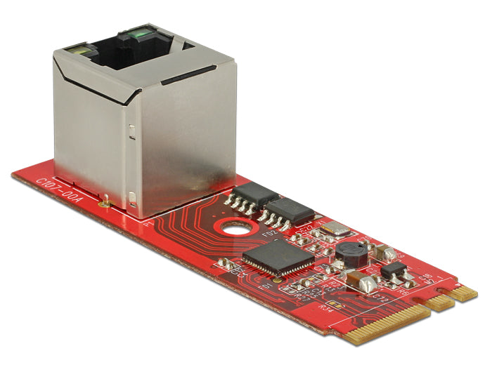 Delock Konverter M.2 Key A+E Stecker > 1 x RJ45 Gigabit LAN Port vertikal