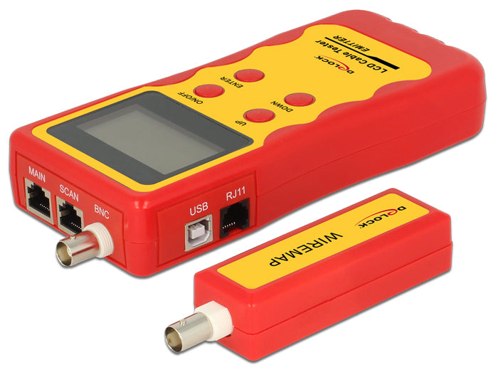 Delock LCD Kabeltester RJ45 / RJ12 / BNC / USB