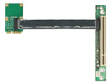 Delock Riser Karte Mini PCI Express > 1 x PCI mit flexiblem Kabel 13 cm links gerichtet