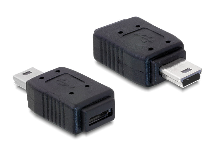Delock Adapter USB mini Stecker zu USB micro-A+B Buchse