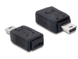 Delock Adapter USB mini Stecker zu USB micro-A+B Buchse