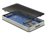 Delock Externes Gehäuse M.2 Key B 42 mm SSD > USB 3.0 Typ Micro-B Buchse mit Verschlüsselungsfunktion
