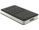 Delock Externes Gehäuse M.2 Key B 42 mm SSD > USB 3.0 Typ Micro-B Buchse mit Verschlüsselungsfunktion