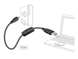 Delock Ladekabel USB 2.0 Typ-A Stecker > USB 2.0 Micro-B Stecker mit Schalter für Raspberry Pi 1,5 m