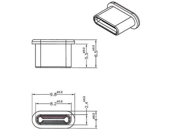 Delock Staubschutz für USB Type-C™ Buchse ohne Griff 10 Stück schwarz