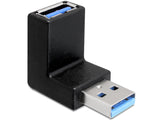 Delock Adapter USB 3.0 Typ-A Stecker > Typ-A Buchse gewinkelt 90° vertikal