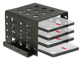 Delock Einbaurahmen 4 x 2.5″ zu 3.5″ schwarz