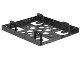Delock Aluminium Einbaurahmen 2 x 2.5″ zu 3.5″ schwarz