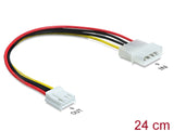 Delock Stromkabel 4 Pin Stecker > 4 Pin Floppy Buchse 24 cm