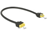 Delock Verlängerungskabel SATA 6 Gb/s Buchse > SATA Stecker Pin 8 Power mit Einrastfunktion 30 cm