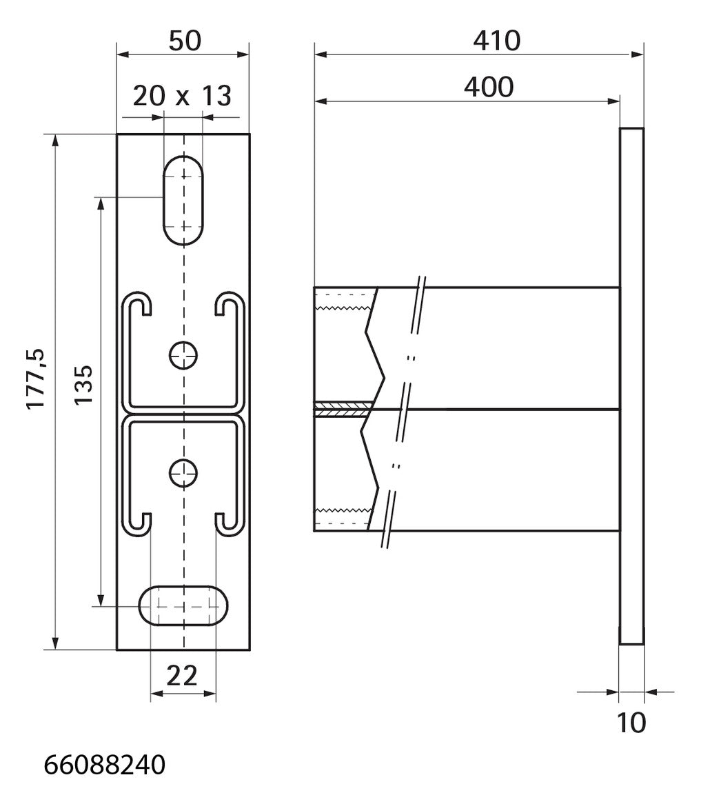 Walraven Wandkonsole RapidStrut 41x41D BUP1000 L: 600 mm CO2-geschweißt | 66088260