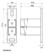 Walraven Wandkonsole RapidStrut 41x41D BUP1000 L: 600 mm CO2-geschweißt | 66088260