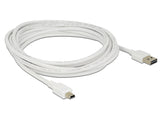 Delock Kabel EASY-USB 2.0 Typ-A Stecker > USB 2.0 Typ Mini-B Stecker 3 m weiß