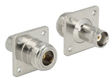 Delock Adapter N Buchse 50 Ohm > BNC Buchse 50 Ohm zum Einbau