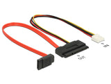 Delock Kabel SATA 6 Gb/s 7 Pin Buchse + Floppy 4 Pin Strom Buchse (5 V + 12 V) > SATA 22 Pin Buchse gerade 30 cm