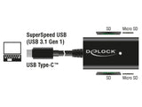 Delock USB 5 Gbps Card Reader USB Type-C™ Stecker 4 Slots