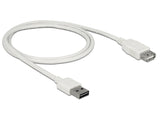 Delock Verlängerungskabel EASY-USB 2.0 Typ-A Stecker > USB 2.0 Typ-A Buchse weiß 1 m