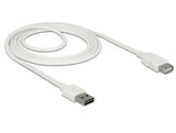 Delock Verlängerungskabel EASY-USB 2.0 Typ-A Stecker > USB 2.0 Typ-A Buchse weiß 2 m