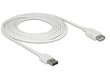 Delock Verlängerungskabel EASY-USB 2.0 Typ-A Stecker > USB 2.0 Typ-A Buchse weiß 3 m
