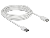 Delock Verlängerungskabel EASY-USB 2.0 Typ-A Stecker > USB 2.0 Typ-A Buchse weiß 5 m