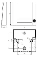 GROTHE Klingeltableau syst.unabh Kst AP DOMOLUX WS/SW 1tast ws