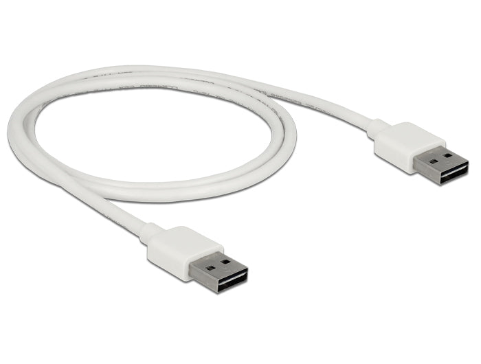 Delock Kabel EASY-USB 2.0 Typ-A Stecker > EASY-USB 2.0 Typ-A Stecker 1 m weiß
