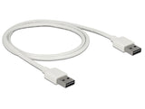 Delock Kabel EASY-USB 2.0 Typ-A Stecker > EASY-USB 2.0 Typ-A Stecker 1 m weiß
