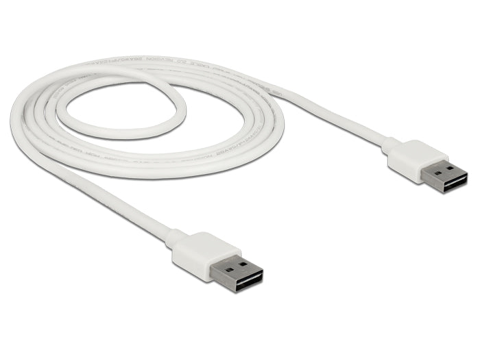 Delock Kabel EASY-USB 2.0 Typ-A Stecker > EASY-USB 2.0 Typ-A Stecker 2 m weiß
