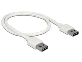 Delock Kabel EASY-USB 2.0 Typ-A Stecker > EASY-USB 2.0 Typ-A Stecker 0,5 m weiß